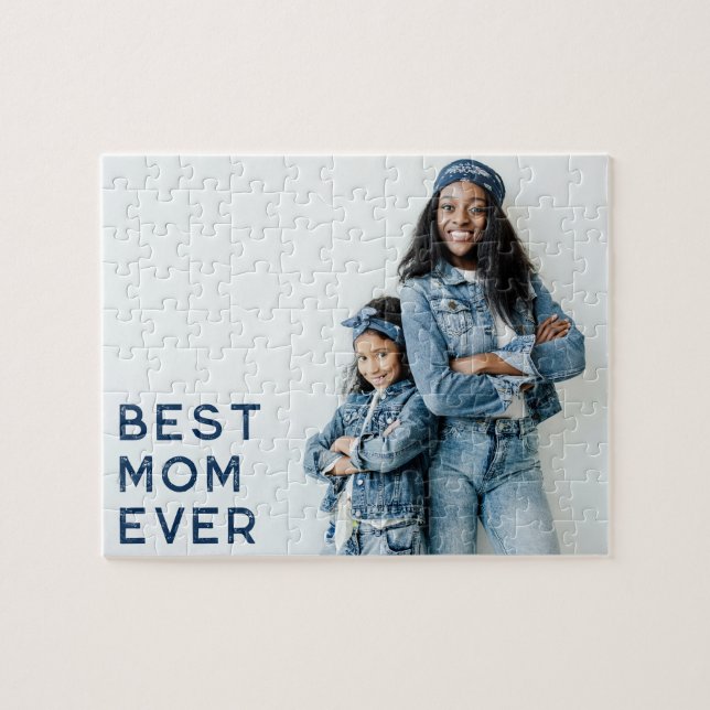 Navy Best Mamma någonsin Photo Pussel (Horisontell)