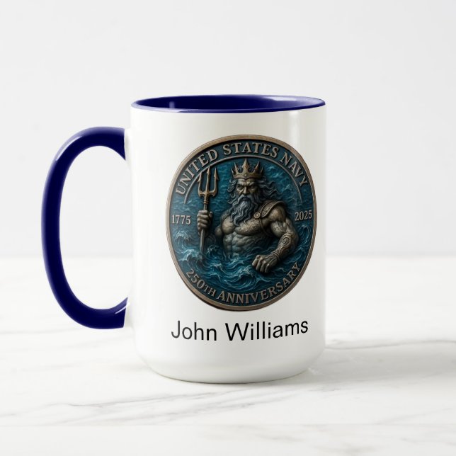 Navy Birthday Neptune Mugg (Vänster)