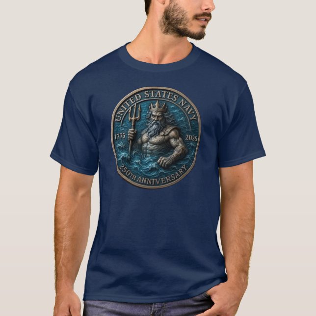 Navy Birthday Neptune T-Shirt (Framsida)