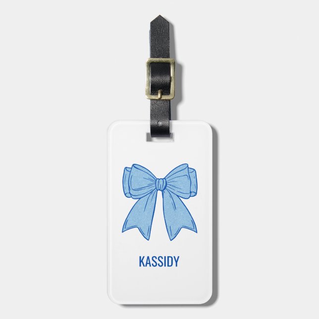 Navy + Blå Falskt Glitter Sällskapsdam Bagagebricka (Vertikal Framsida)