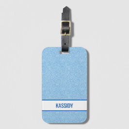 Navy + Blå Falskt Glitter Sällskapsdam Bagagebricka