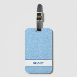 Navy + Blå Falskt Glitter Sällskapsdam Bagagebricka
