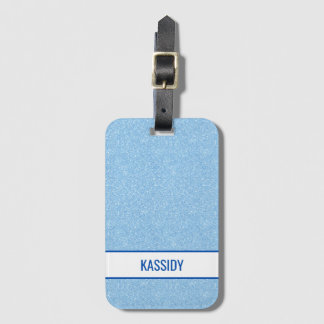 Navy + Blå Falskt Glitter Sällskapsdam Bagagebricka