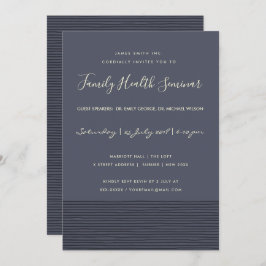 NAVY BLACK SKETCH RAND LINE TALK SEMINAR HÄNDELSE INBJUDNINGAR