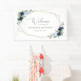 Navy Blommor, Blå Blommor, Boho, Bröllops Välkomst
