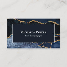 Navy Blue Agate Geode Vit Professionell