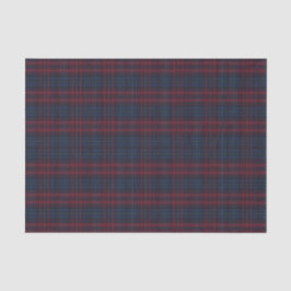 Navy Blue and Burgundy Plaid Tissue Paper