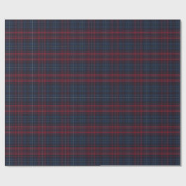 Navy Blue and Burgundy Plaid Wrapping Paper Presentpapper