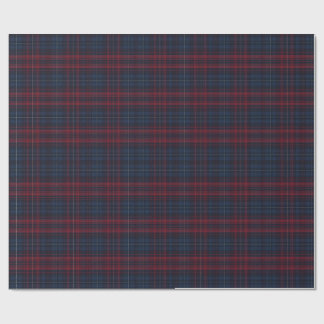 Navy Blue and Burgundy Plaid Wrapping Paper Presentpapper