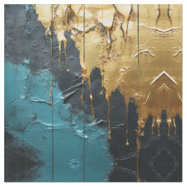 Navy Blue and Gold Modern Boho Seamless Pattern Tyg