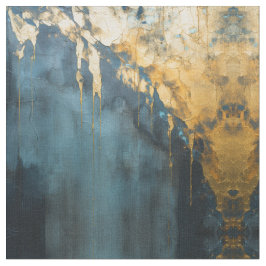 Navy Blue and Gold Modern Boho Seamless Pattern Tyg