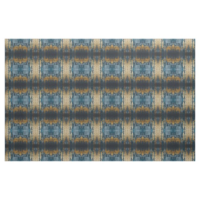 Navy Blue and Gold Modern Boho Seamless Pattern Tyg (Yard)
