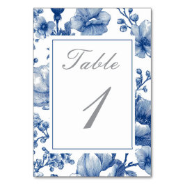 Navy Blue And Silver Wedding Bordsnummer