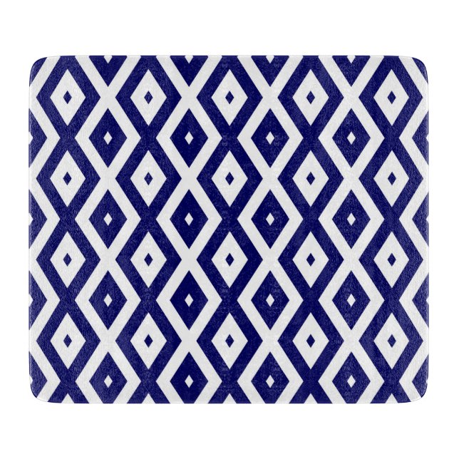 Navy blue and white diamond pattern (Framsidan)