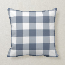 Navy Blue and White Gingham Mönster