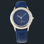 Navy Blue and White Modern Monogram Armbandsur<br><div class="desc">Vi presenterar vår marinblå och vita moderna monogramsamling: Öka din hemdekoration med vår sofistikerade samling med ett contemporary marinblått och vitt färg. Varje biet är noggrant utformat för att driva ut elegans och stil, perfekt för att tillföra ett litet modernt lugn till vilket rum som helst. Oavsett om du är...</div>