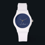Navy Blue and White Modern Monogram Armbandsur<br><div class="desc">Vi presenterar vår marinblå och vita moderna monogramsamling: Öka din hemdekoration med vår sofistikerade samling med ett contemporary marinblått och vitt färg. Varje biet är noggrant utformat för att driva ut elegans och stil, perfekt för att tillföra ett litet modernt lugn till vilket rum som helst. Oavsett om du är...</div>