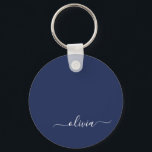 Navy Blue and White Modern Monogram Nyckelring<br><div class="desc">Vi presenterar vår marinblå och vita moderna monogramsamling: Öka din hemdekoration med vår sofistikerade samling med ett contemporary marinblått och vitt färg. Varje biet är noggrant utformat för att driva ut elegans och stil, perfekt för att tillföra ett litet modernt lugn till vilket rum som helst. Oavsett om du är...</div>