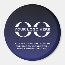 Navy Blue Anpassningsbar Business Company Logotyp Magnet