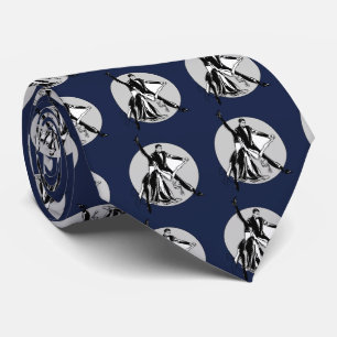 Navy Blue Ballroom Dancing Tie Slips