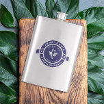 Navy Blue Beer Badge Bachelor Party Fickplunta<br><div class="desc">Navy Blue Beer Badge Bachelor Party Branding with grooms namn and party månad and year date.</div>