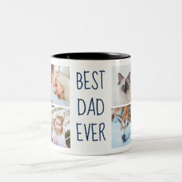 Navy Blue | Best DadEver Custom Photo Mug Två-Tonad Mugg