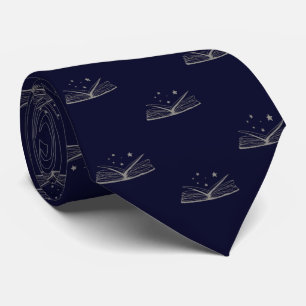 Navy Blue Bok Älskare arbete, Studenten Slips