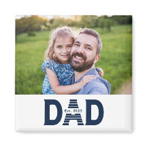 Navy Blue Bold Dad Established Photo