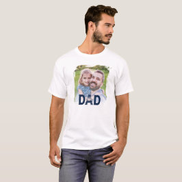 Navy Blue Bold Dad Established Photo T Shirt