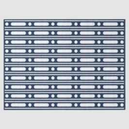 Navy Blue Bone Inlay Border Dots Decoupage Paper
