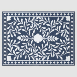 Navy Blue Bone Inlay Decoupage Paper