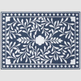 Navy Blue Bone Inlay Decoupage Paper
