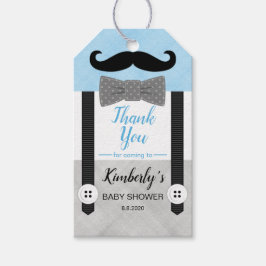 Navy Blue Boy-dusch Presentetikett