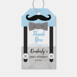 Navy Blue Boy-dusch Presentetikett