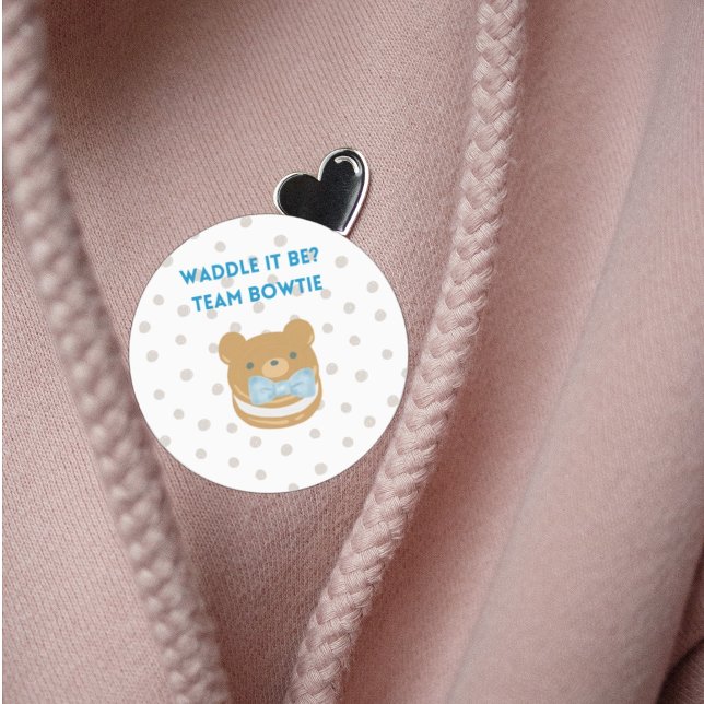 Navy Blue Boy Vote Baby Bet Reveal Party Sticker (Skapare uppladdad)