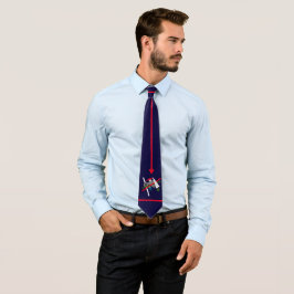 Navy Blue Bright Abstract Design Snyggt Neck Tie Slips