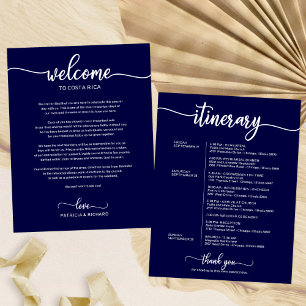Navy Blue Bröllopshelg Itinerary Schema