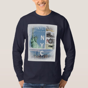 Navy Blue Brooklyn Bridge Nyc New York City T Shirt