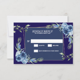 Navy Blue Burgundy Gold Blush Pink Wedding OSA Kort