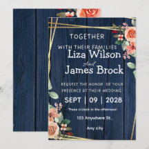 Navy Blue Burgundy Gold Blush wood Wedding