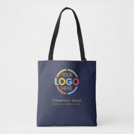 Navy Blue Business Company Logo Promotional Gift Tygkasse