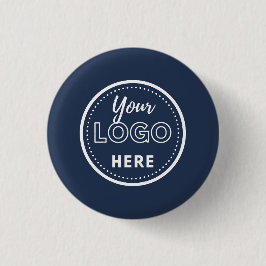 Navy Blue Business Promotional Corporate Logotyp Knapp