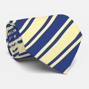 Navy Blue Champagne Yellow Diagonal Stripe Mens Slips