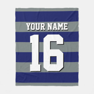 Navy Blue Charcol Team Jersey Preppy Rand Fleecefilt