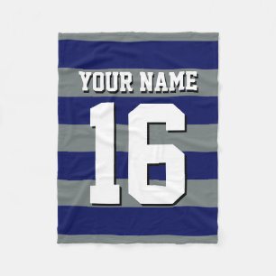 Navy Blue Charcol Team Jersey Preppy Rand Fleecefilt