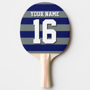 Navy Blue Charcol Team Jersey Preppy Rand Pingisracket