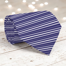Navy Blue Color Stripes Necktie Slips