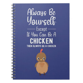 Navy Blue Cute Gifts For Chicken Lovers For Kids Anteckningsbok