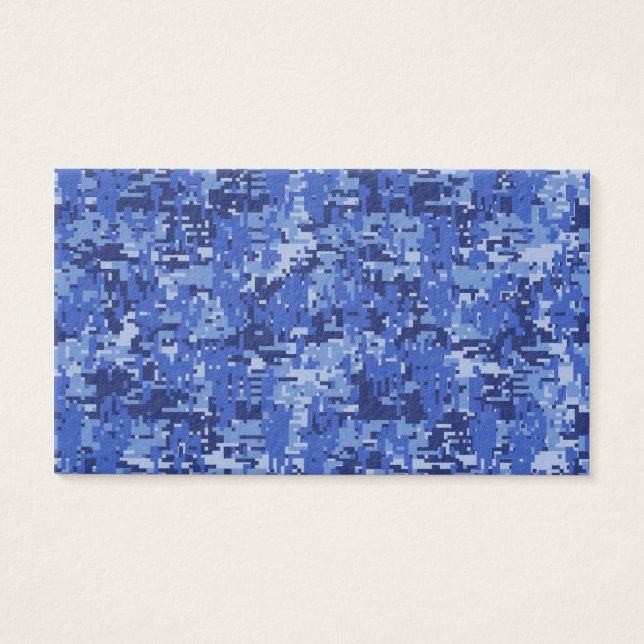 Navy Blue Digital Camo Camouflage Struktur Visitkort (Framsidan)