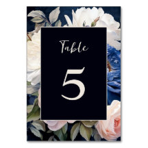 Navy Blue & Dusty Blush Pink Floral Wedding 